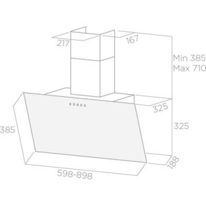 Вытяжки ELICA SHIRE WH/A/90 NO PLUG / Наклонная, 90см, 1200 м3, сенсорное управление, белое стекло