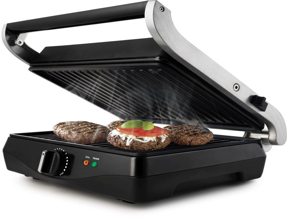 Электрогриль Kitfort KT-1631 1500Вт черный/серебристый