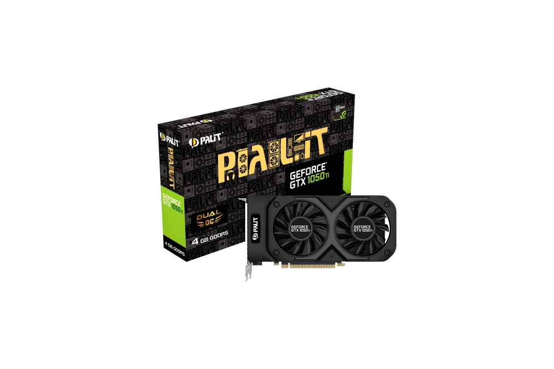 Видеокарта PALIT PA-GTX1050Ti Dual OC 4G/(GeForce_GTX1050Ti) 4 GB DUAL OC 128bit GDDR5 DVI, HDMI, DP Ret (NE5105TS18G1-1071D Ret)