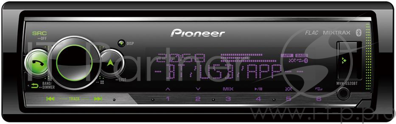 Автомагнитола Pioneer MVH-S520BT 1DIN 4x50Вт