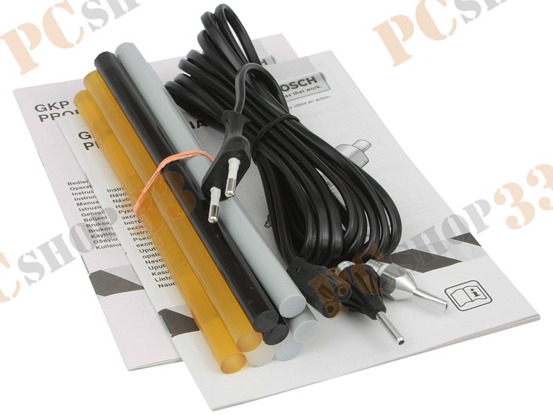 Клеевой пистолет Bosch GKP 200 CE Professional 0601950703 (220В, 200град., 11мм) + набор сопел + 8 стержней + кейс