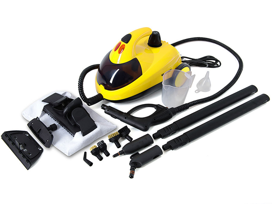 Пароочиститель напольный Kitfort КТ-908-2 1500Вт желтый/черный
