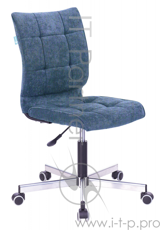 Кресло Бюрократ CH-330M/LT-27 без подлокотников темно-синий крестовина металл