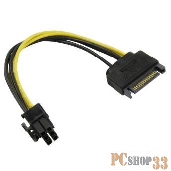 ORIENT C512, Переходник питания для PCI-Ex видеокарт SATA 15pin (M) -> 6pin