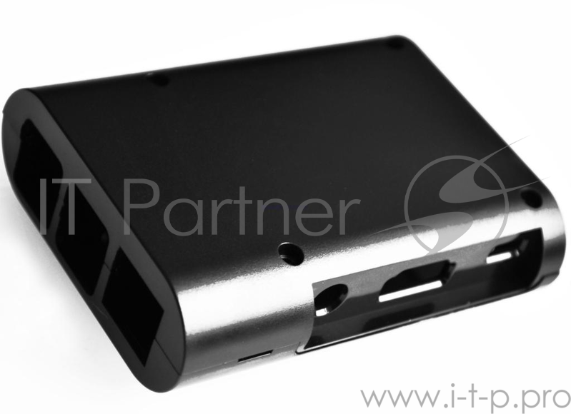 Корпус RASPBERRY Тонкий клиент PI 3 PI 2, вентилятор, радиаторы, овальный, (Черный)