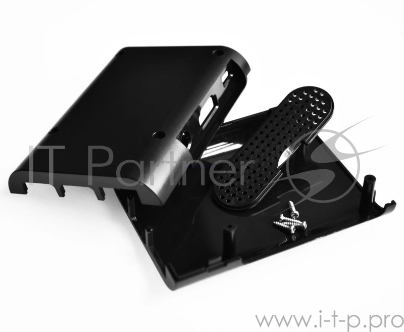 Корпус RASPBERRY Тонкий клиент PI 3 PI 2, вентилятор, радиаторы, овальный, (Черный)