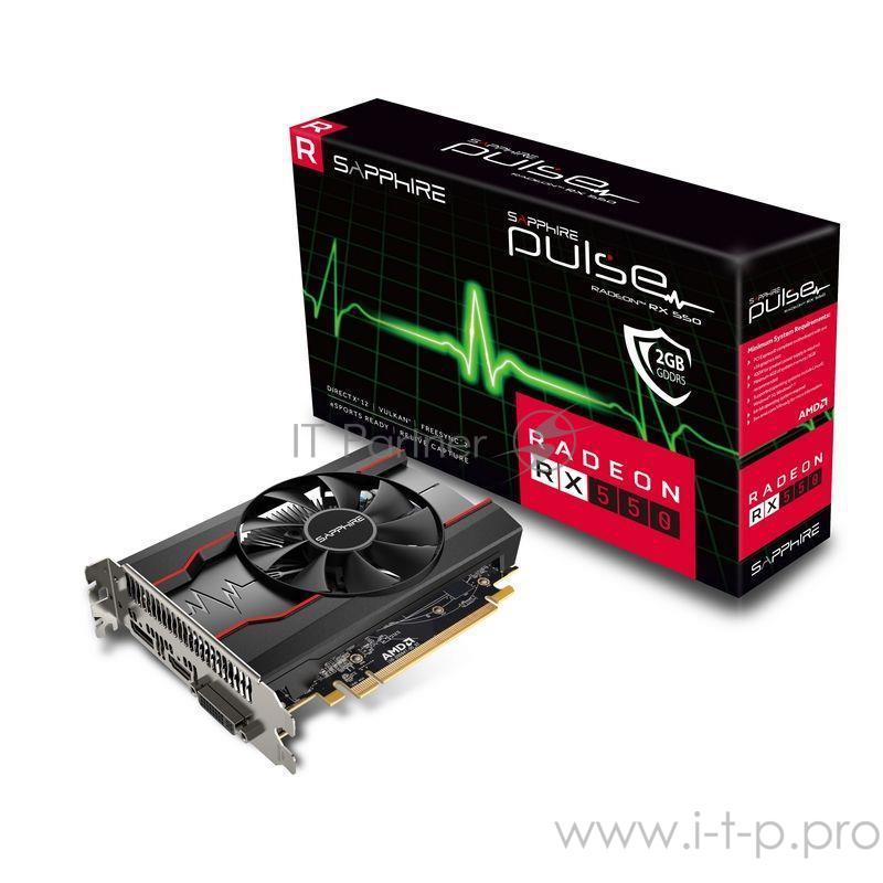 Видеокарта Sapphire PCI-E 11268-16-20G RX 550 2G AMD Radeon RX 550 2048Mb 128bit GDDR5 1071/6000 DVIx1/HDMIx1/DPx1/HDCP Ret