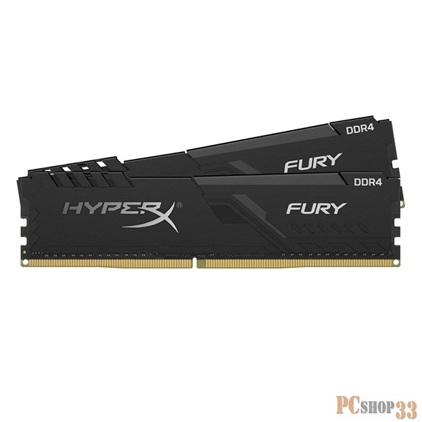 Модуль памяти Kingston DDR 4 DIMM 32Gb PC21300, 2666Mhz, Kingston HyperX FURY Black CL16 (Kit of 2) (HX426C16FB3K2/32) (retail)