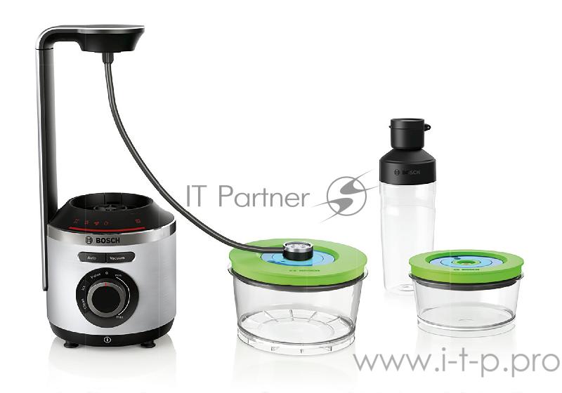 Блендер BOSCH Блендер BOSCH/ 1000Вт, Vacuum (создание вакуума), дробление льда, чистка 2 вакуумных контейнера объёмом 1,5 л и 0,75 л, дорожная бутылка 500 мл