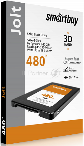 накопитель Smartbuy SSD 480Gb Jolt SB480GB-JLT-25SAT3 {SATA3.0, 7mm}