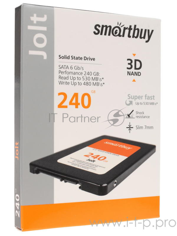 накопитель Smartbuy SSD 240Gb Jolt SB240GB-JLT-25SAT3 {SATA3.0, 7mm}