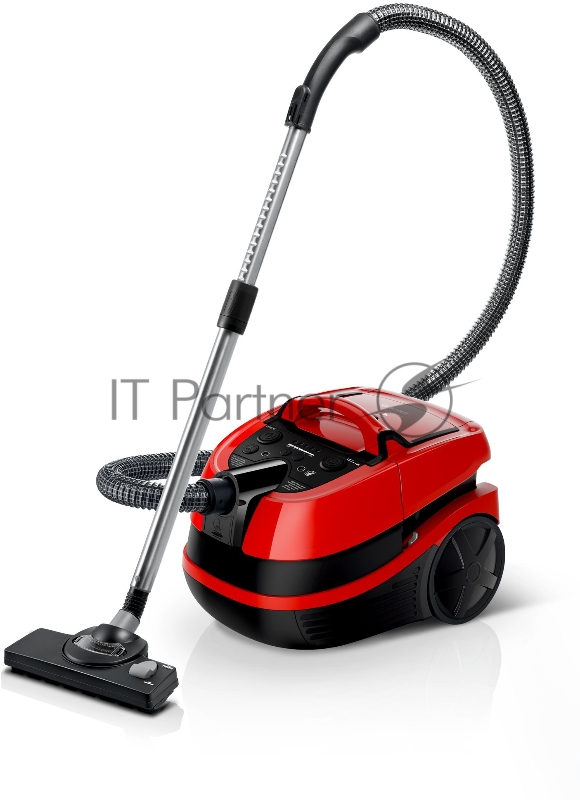 Пылесос BOSCH BWD421PET / 2100 Вт, аквафильтр, 3 в 1, влажная уборка, красный