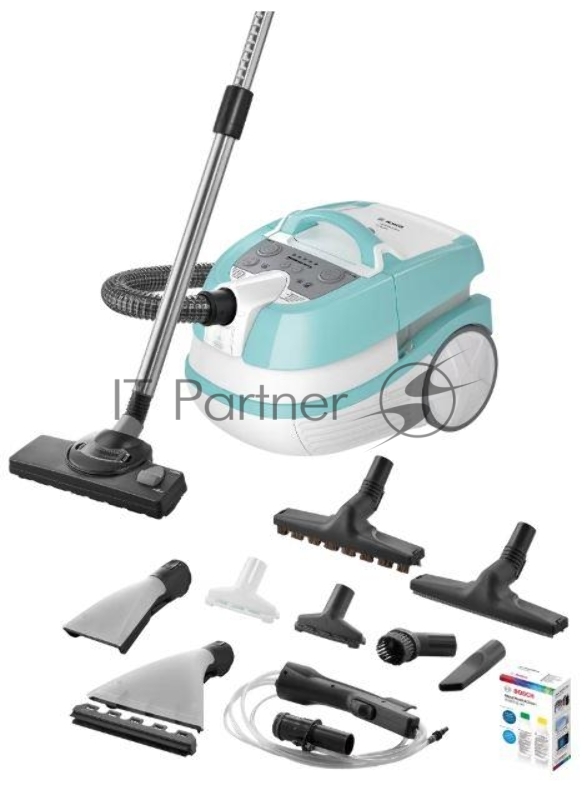 Пылесос BOSCH BWD420HYG / 2000 Вт, аквафильтр, влажная уборка, голубой