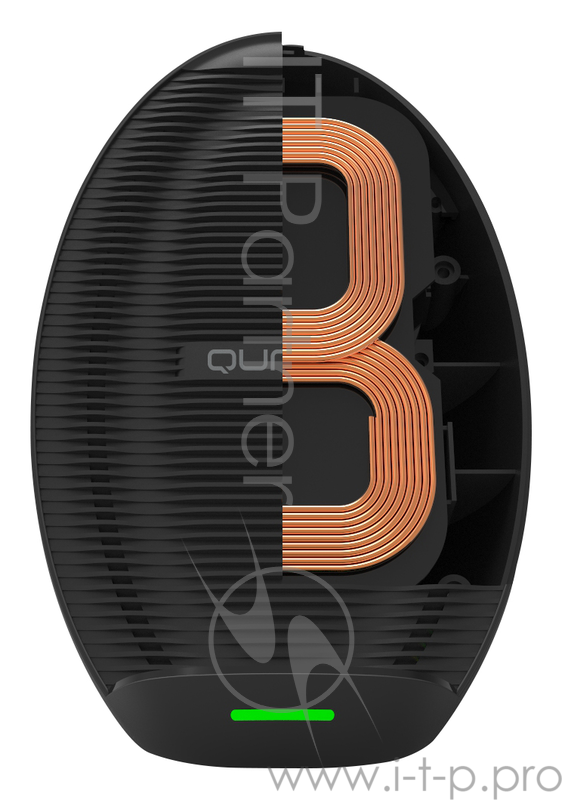 Зарядное устройство Qumo PowerAid Qi Cold Charger (Charger 0014), 10 Вт, 3 контура, активное охлаждение смартфона и компонентов зарядки, СЗУ и кабель в комплекте