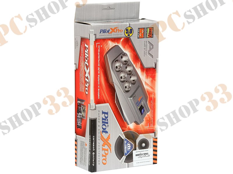 Сетевой фильтр на 6 розеток ZIS Pilot X-Pro (5.0м)