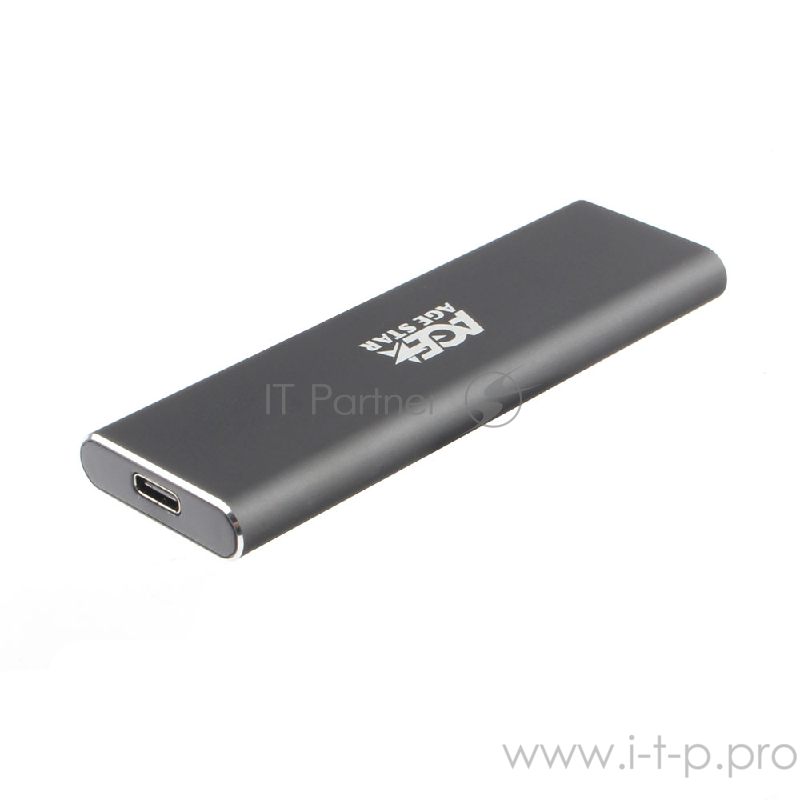 USB 3.1 Type-C Внешний корпус M.2 NVME (M-key) AgeStar 31UBNV1C (GRAY), алюминий, черный