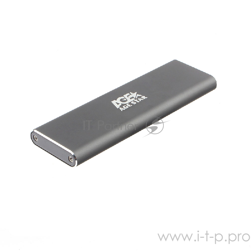 USB 3.1 Type-C Внешний корпус M.2 NGFF (B-key) AgeStar 3UBNF1C (GRAY), алюминий, серый