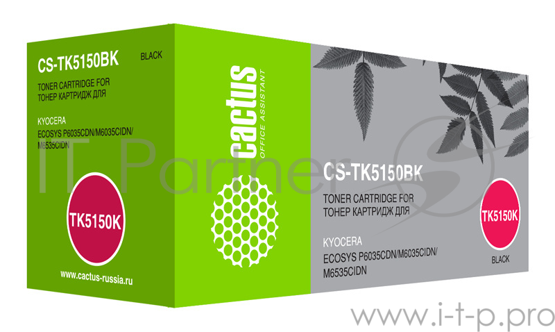Картридж лазерный Cactus CS-TK5150BK черный (12000стр.) для Kyocera Ecosys M6035cidn/P6035cdn