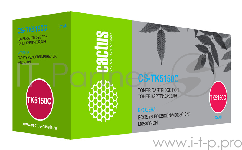 Картридж лазерный Cactus CS-TK5150C голубой (10000стр.) для Kyocera Ecosys M6035cidn/P6035cdn