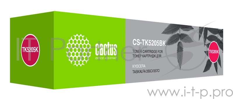 Картридж лазерный Cactus CS-TK5205BK черный (18000стр.) для Kyocera Ecosys 356ci