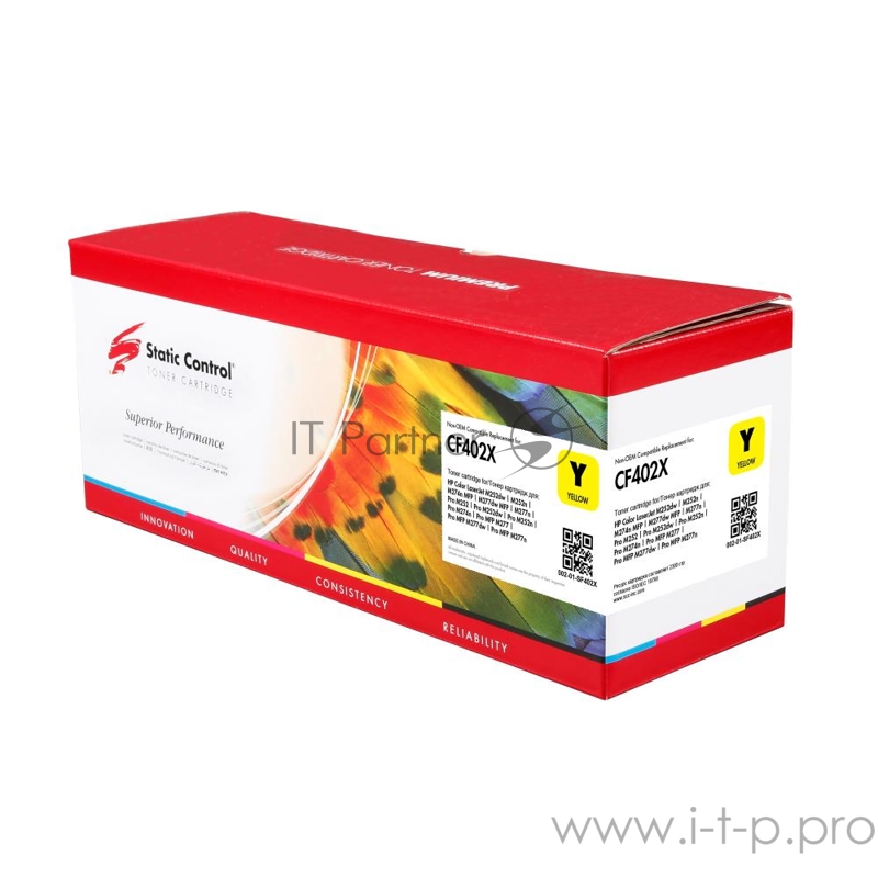 Картридж лазерный Static Control 002-01-SF402X CF402X желтый (2300стр.) для HP CLJ M252/252N/252DN/252DW/M277n/M2