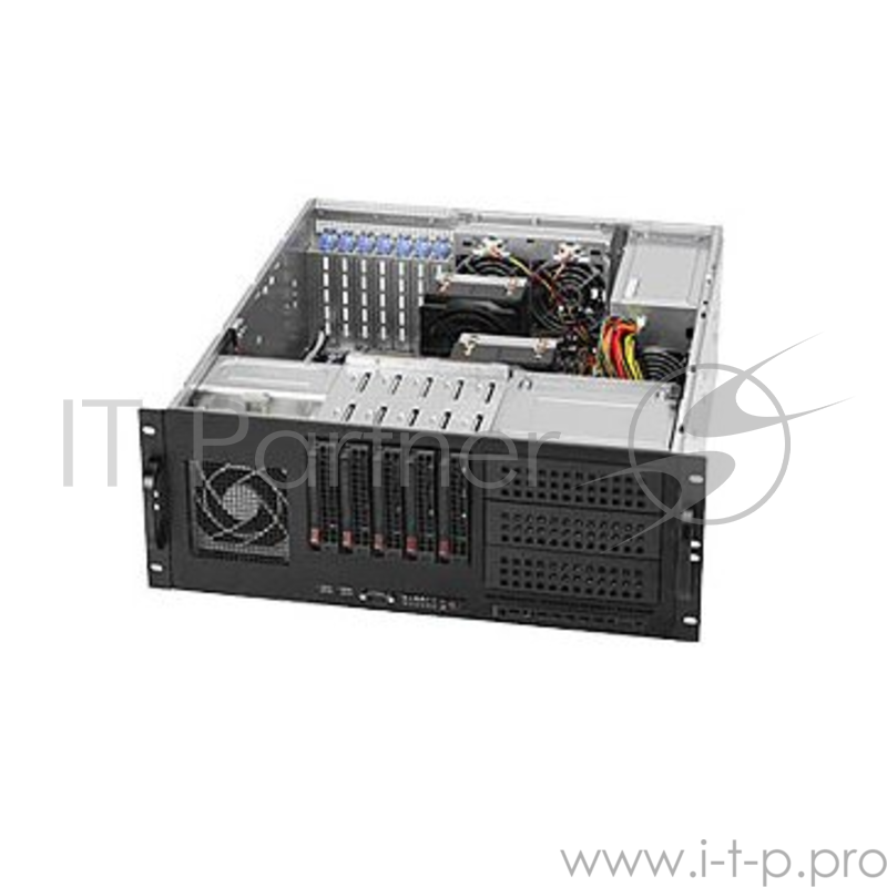 Supermicro server chassis CSE-842TQC-865B, 4U rackmount chassis, Dual and Single Intel and AMD processors, 5 x 3.5