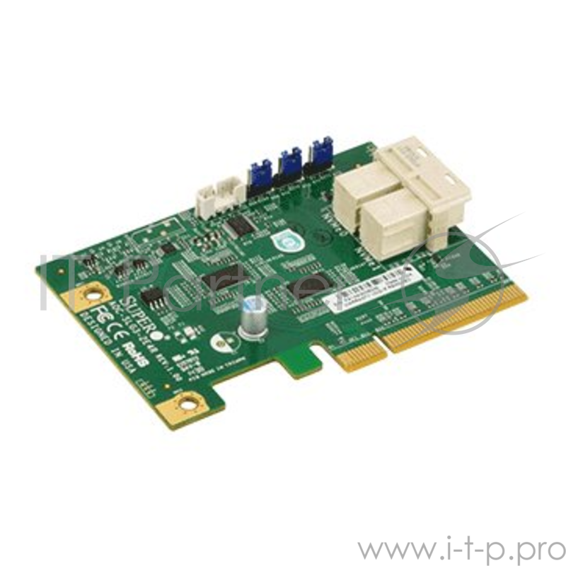 Контроллер Supermicro AOC-SLG3-2E4R-O Low Profile 6.4Gb/s Dual-Port NVMe Internal Host Bus Adapter