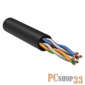 ITK LC3-C5E04-129 Витая пара U/UTP кат.5E 4x2x24AWG LSZH черный (305м)