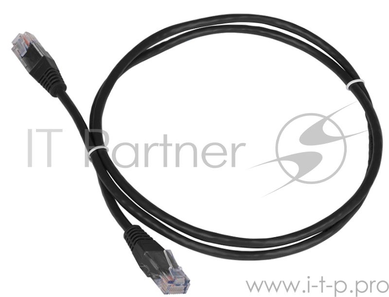Патч-корд TWT UTP кат.5e, с заливными колпачками, 7.0 м, черный