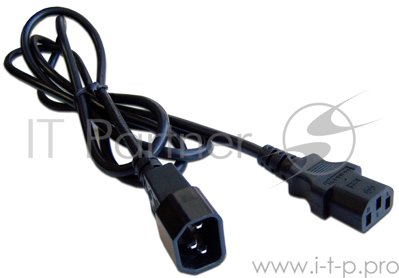 Шнур питания C13-C14, 3х0.75, 220В, 10А, черный, 3 метра