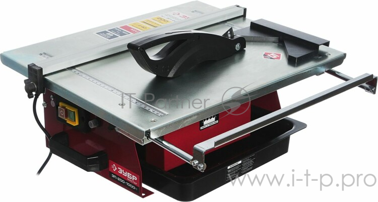 Плиткорезы ЗУБР МАСТЕР Электроплиткорез ЭП-200-1000Н { диск 200 мм, глубина реза 90°-40мм/45°-25мм, стол 500х400мм, 2950об/мин, 1000Вт }