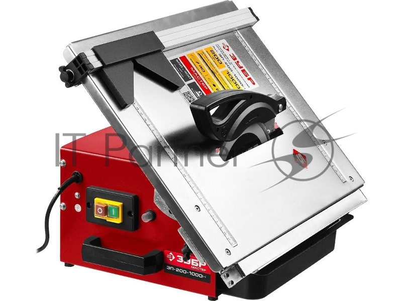 Плиткорезы ЗУБР МАСТЕР Электроплиткорез ЭП-200-1000Н { диск 200 мм, глубина реза 90°-40мм/45°-25мм, стол 500х400мм, 2950об/мин, 1000Вт }