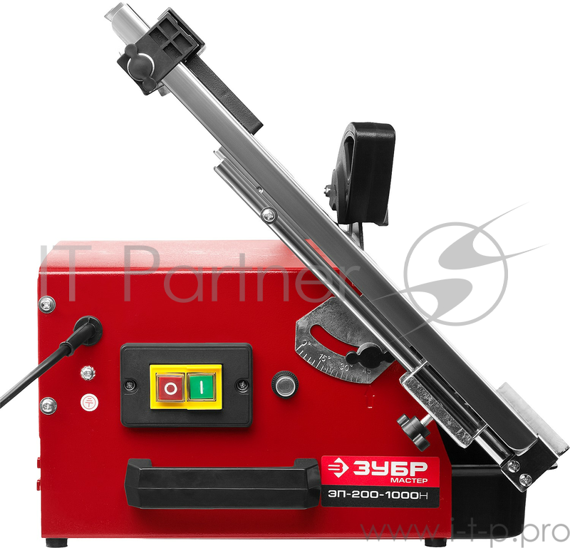 Плиткорезы ЗУБР МАСТЕР Электроплиткорез ЭП-200-1000Н { диск 200 мм, глубина реза 90°-40мм/45°-25мм, стол 500х400мм, 2950об/мин, 1000Вт }
