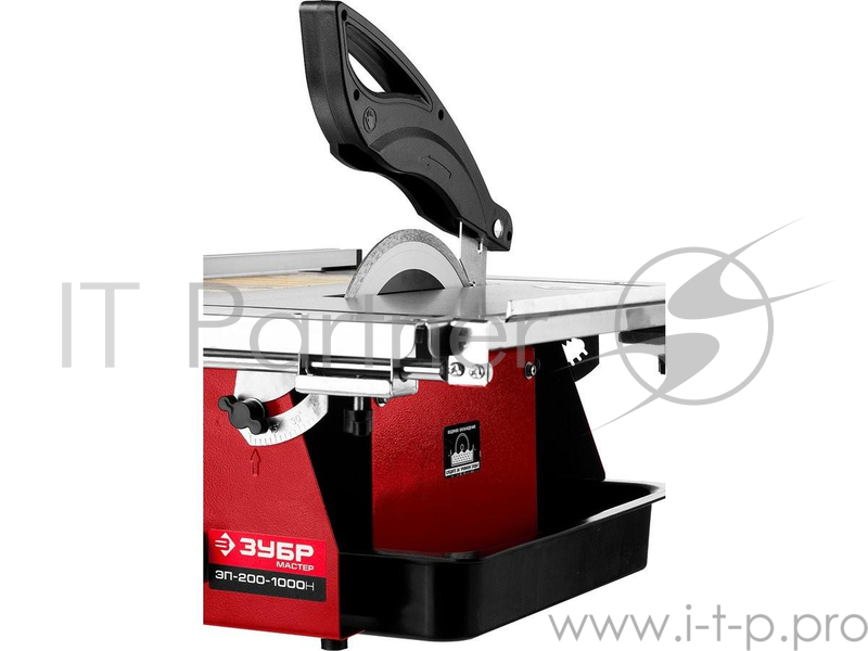 Плиткорезы ЗУБР МАСТЕР Электроплиткорез ЭП-200-1000Н { диск 200 мм, глубина реза 90°-40мм/45°-25мм, стол 500х400мм, 2950об/мин, 1000Вт }