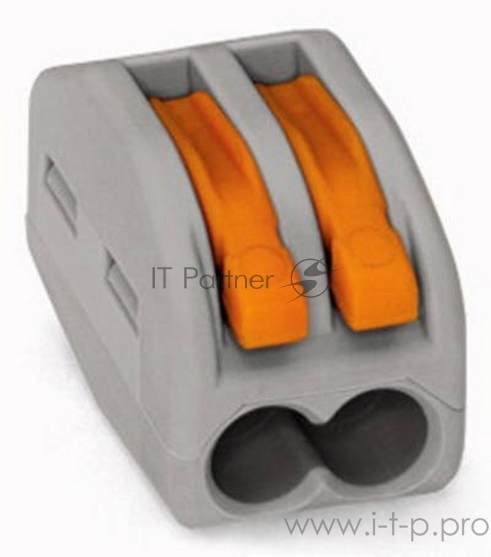 Клеммы,сжим Wago 222-412 Универсальная многоразовая 2-проводная клемма (0,08-2,5 (4) мм2) 50шт. (07-5152)