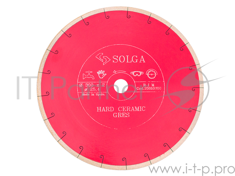 Круг алмазный SOLGA DIAMANT 20010300 hard ceramics сплошной керамогранит 300х25.4мм