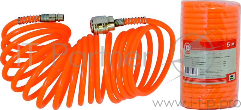Шланг спиральный для пневмоинструмента КАЛИБР Калибр- 5 для компрессора