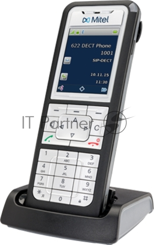 Телефон Mitel 622d v2 DECT phone, color display TFT, Bluetooth, USB, charger included (repl. 80E00012AAA-A)