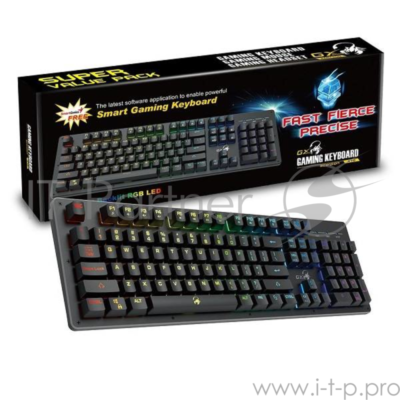 Клавиатура, Genius Game keyboard Scorpion K10, Black,RU,GK-170. (DR31310003402)