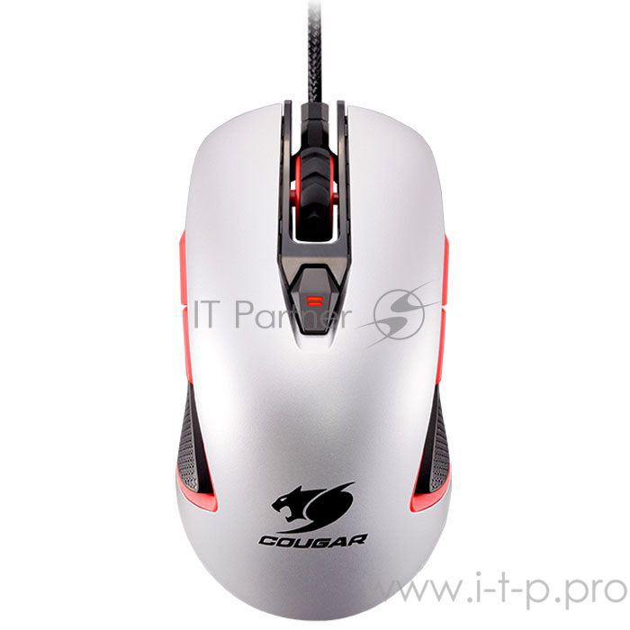 Мышь Cougar 400M Silver игровая, 4000DPI, регулировка DPI, механизм Omron, 8 прогр.клавиш, встроен.память, RGB подсветка (16млн цветов) Мышь Cougar 400M Silver игровая, 4000DPI, регулировка DPI, механизм Omron, 8 прогр.клавиш, встроен.память, RGB под