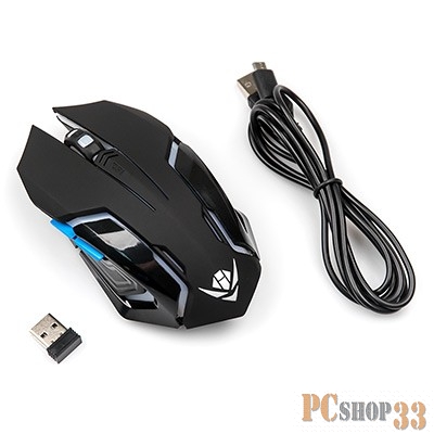 Мышь Dialog MROG-20UR Nakatomi Gaming RF 2.4G Optical - игровая, 6 кнопок+ролик, 7ми цветная подсветка