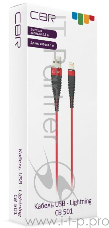 Кабель Lightning to USB CBR CB 501 Red
