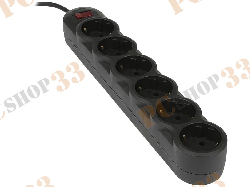 Сетевой фильтр на 6 розеток Sven SF-06L, черный (3.0м)