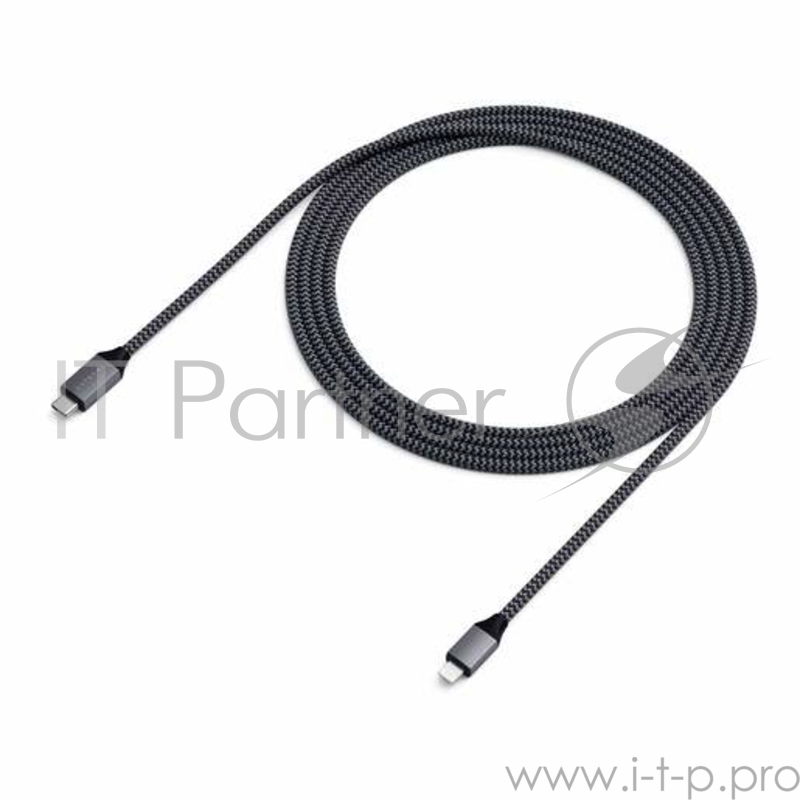 Кабель Satechi Type-C to Lightning. Длина 1,8 м. Цвет серый.