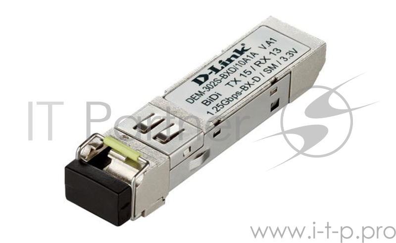 Сетевое оборудование D-Link DEM-302S-BXD/A1A WDM SFP-трансивер с 1 портом 1000BASE-BX-D (Tx:1550 нм, Rx:1310 нм) для одномодового оптического кабеля (до 2 км)