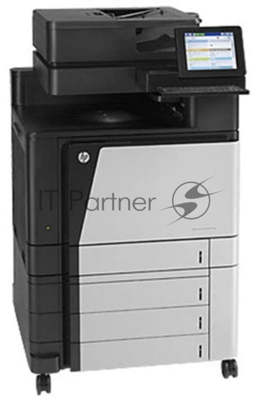 Цветное МФУ HP Color LaserJet Enterprise flow M880z+ A3, лазерный, принтер + сканер + копир + факс, ЖК 8.0, серо-черный (USB2.0, LAN)
