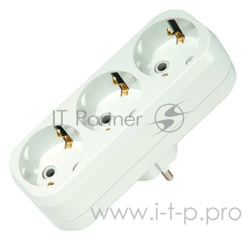 MAKEL 10033 Тройник 3 гнезда 16 А c заземлением линейный