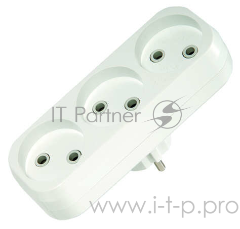 MAKEL 10032 Тройник 3 гнезда 10 А , без заземления линейный