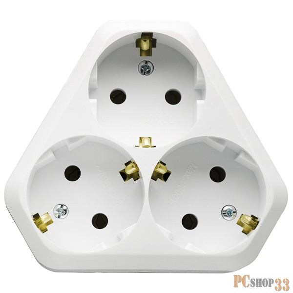 MAKEL 10001204 Разветвитель-треугольник 3 гнезда с заземлением