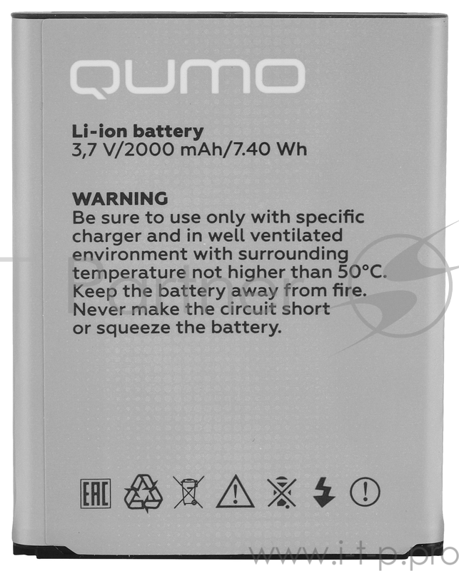 Li-ion Аккумулятор Qumo SS3 (QB 003), аккумулятора Samsung© EB-L1G6LLUCSTD, 2000 мА-ч 3,7В